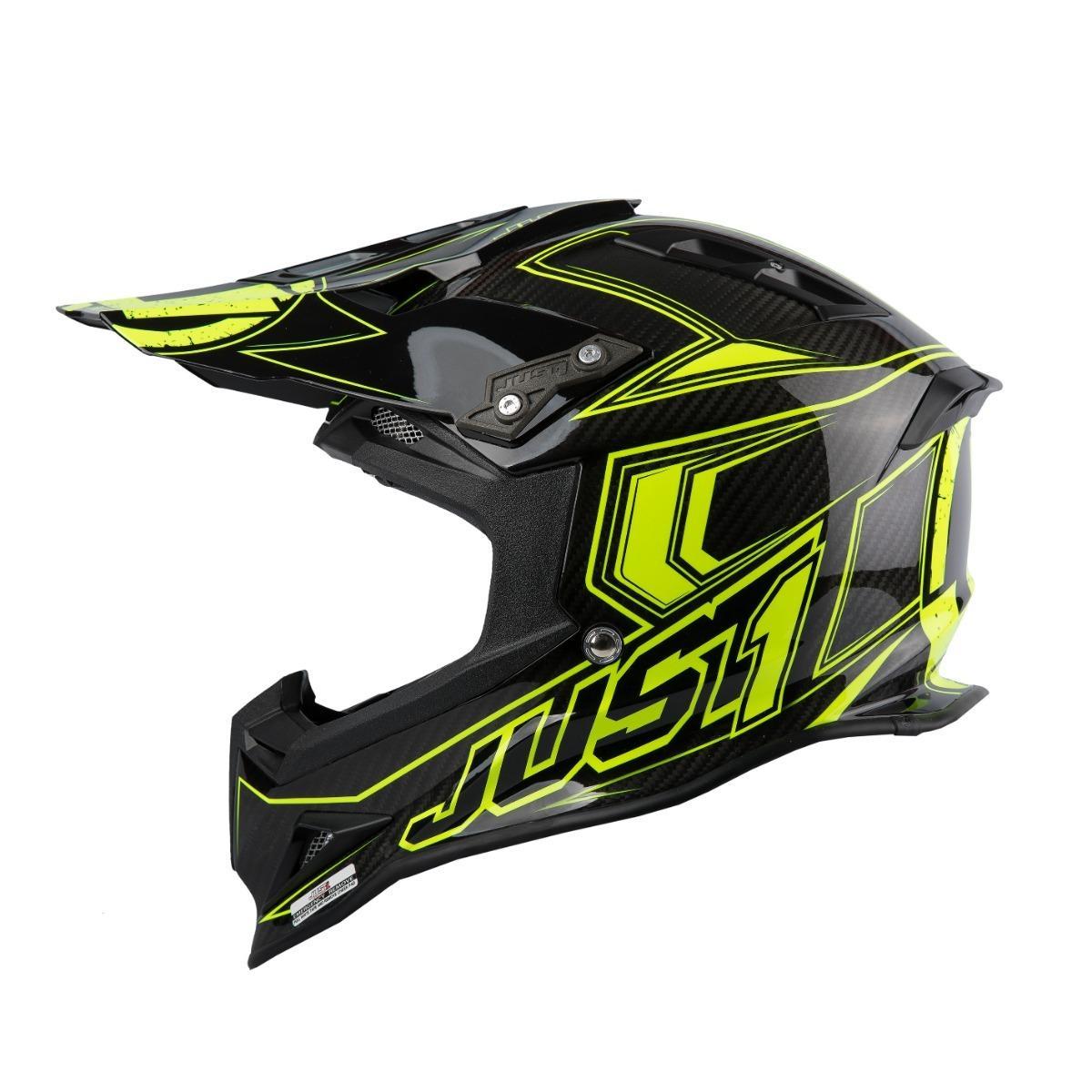 Шлем (кроссовый) JUST1 J12 CARBON FLUO Yellow