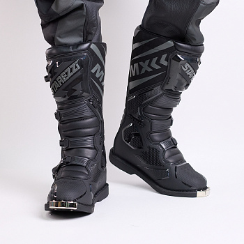 Мотоботы кросс эндуро STAREZZI ROMA Black/Grey